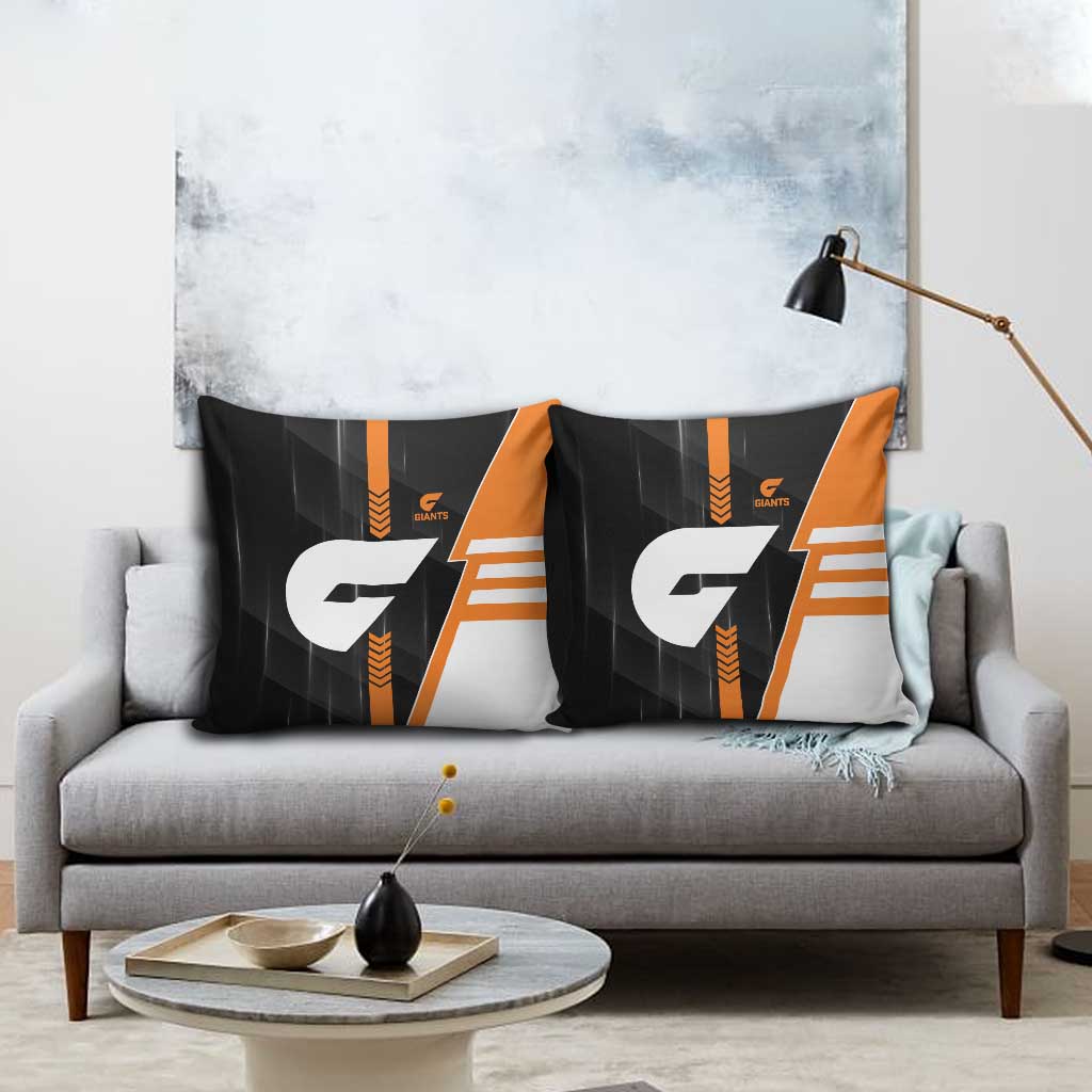 Greater Western Sydney Giants Pillow Cover Modern Geometric Sports Graphic Style