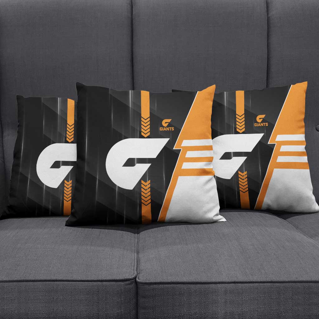 Greater Western Sydney Giants Pillow Cover Modern Geometric Sports Graphic Style