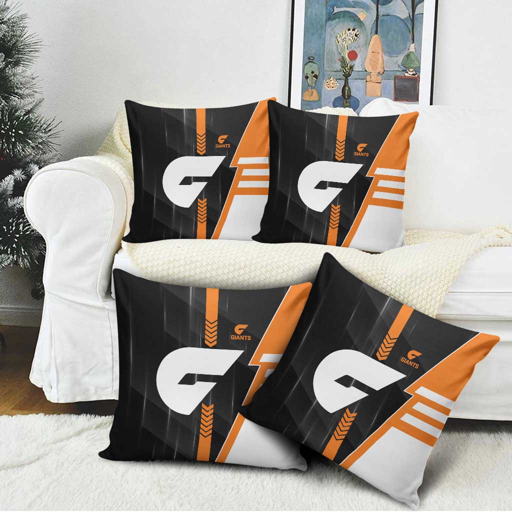 Greater Western Sydney Giants Pillow Cover Modern Geometric Sports Graphic Style