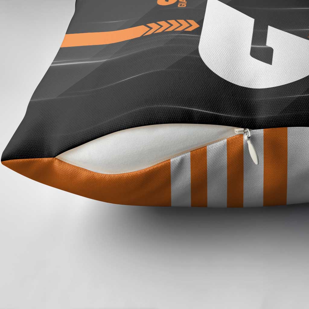 Greater Western Sydney Giants Pillow Cover Modern Geometric Sports Graphic Style