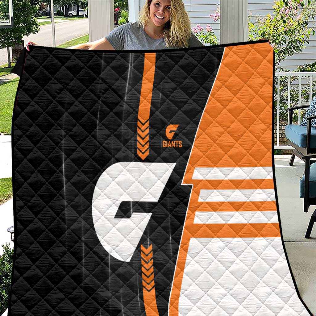 Greater Western Sydney Giants Quilt Modern Geometric Sports Graphic Style