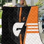 Greater Western Sydney Giants Quilt Modern Geometric Sports Graphic Style