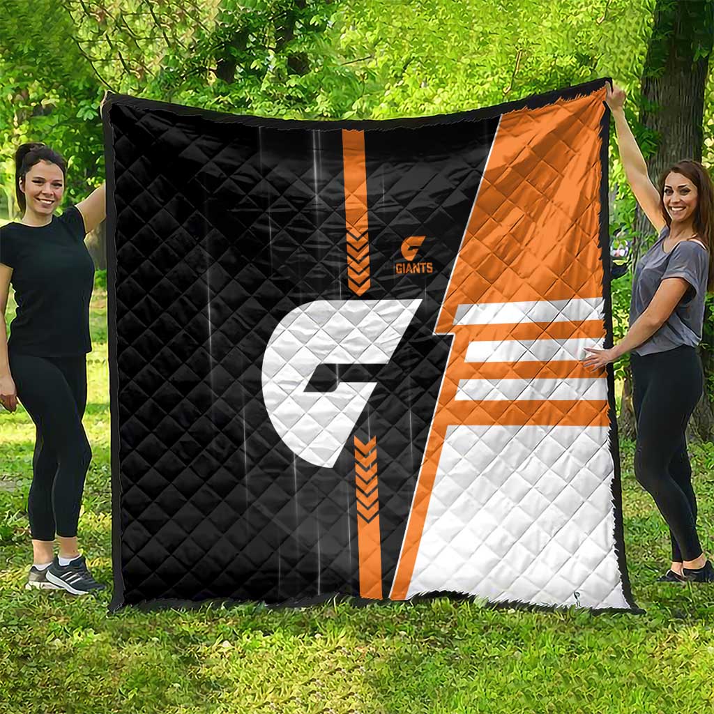 Greater Western Sydney Giants Quilt Modern Geometric Sports Graphic Style