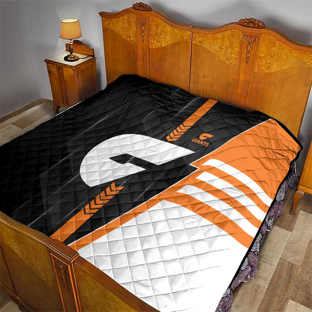 Greater Western Sydney Giants Quilt Modern Geometric Sports Graphic Style