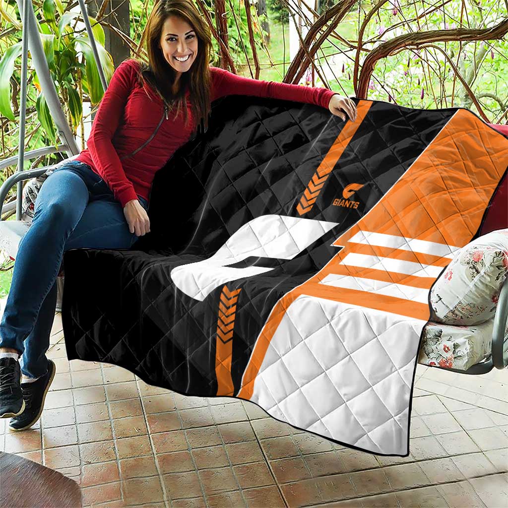 Greater Western Sydney Giants Quilt Modern Geometric Sports Graphic Style