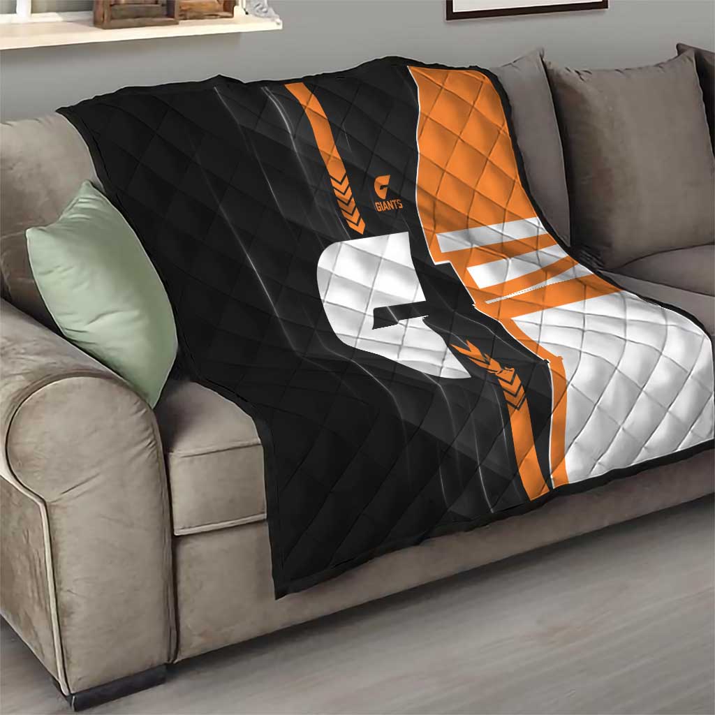 Greater Western Sydney Giants Quilt Modern Geometric Sports Graphic Style