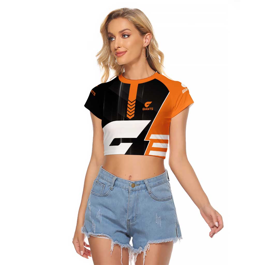 Personalized Greater Western Sydney Giants Raglan Cropped T Shirt Modern Geometric Sports Graphic Style