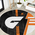 Greater Western Sydney Giants Round Carpet Modern Geometric Sports Graphic Style
