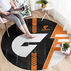 Greater Western Sydney Giants Round Carpet Modern Geometric Sports Graphic Style