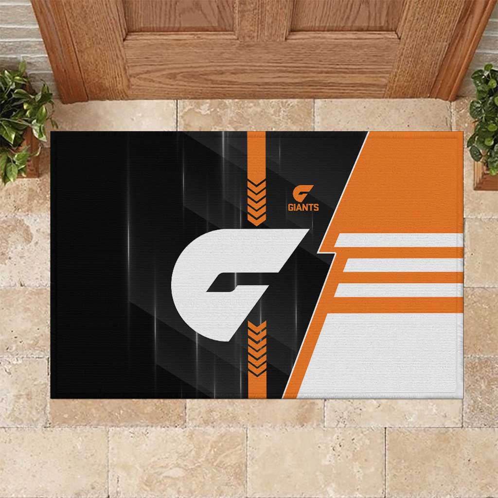 Greater Western Sydney Giants Rubber Doormat Modern Geometric Sports Graphic Style