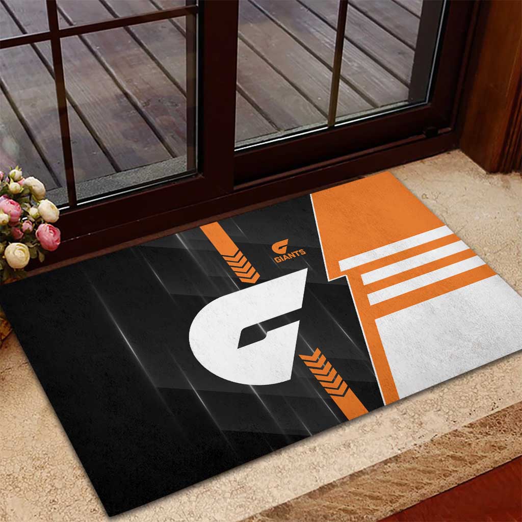 Greater Western Sydney Giants Rubber Doormat Modern Geometric Sports Graphic Style