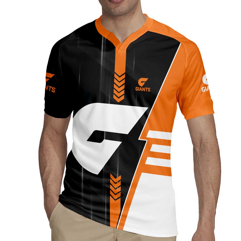 Personalized Greater Western Sydney Giants Rugby Jersey Modern Geometric Sports Graphic Style
