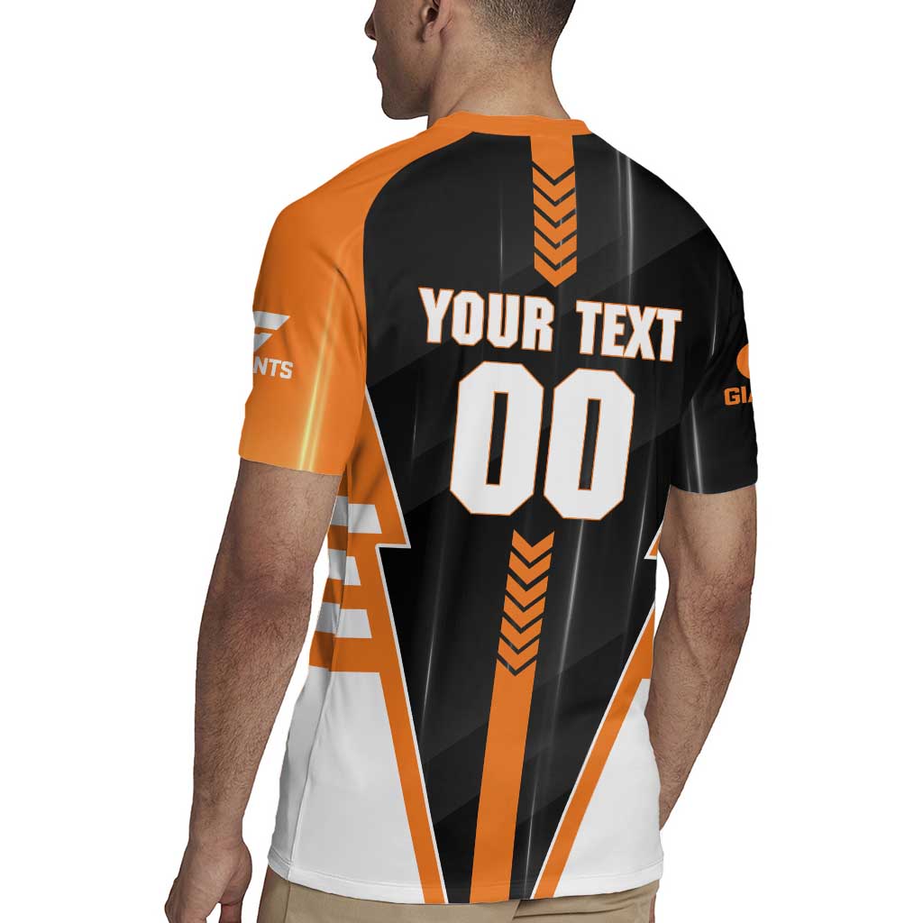 Personalized Greater Western Sydney Giants Rugby Jersey Modern Geometric Sports Graphic Style