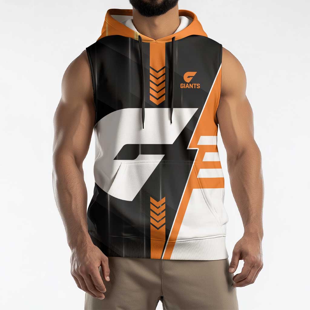 Personalized Greater Western Sydney Giants Sleeveless Hoodie Modern Geometric Sports Graphic Style