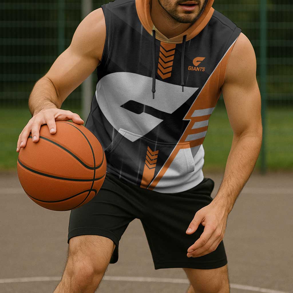 Personalized Greater Western Sydney Giants Sleeveless Hoodie Modern Geometric Sports Graphic Style