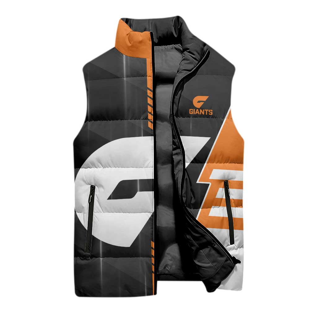 Personalized Greater Western Sydney Giants Sleeveless Puffer Jacket Modern Geometric Sports Graphic Style
