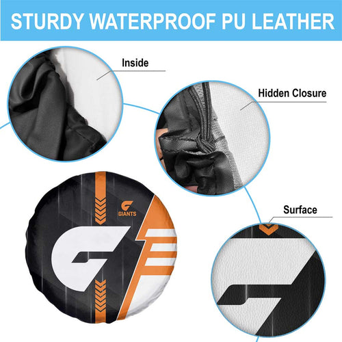 Greater Western Sydney Giants Spare Tire Cover Modern Geometric Sports Graphic Style
