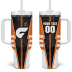 Personalized Greater Western Sydney Giants Tumbler With Handle Modern Geometric Sports Graphic Style