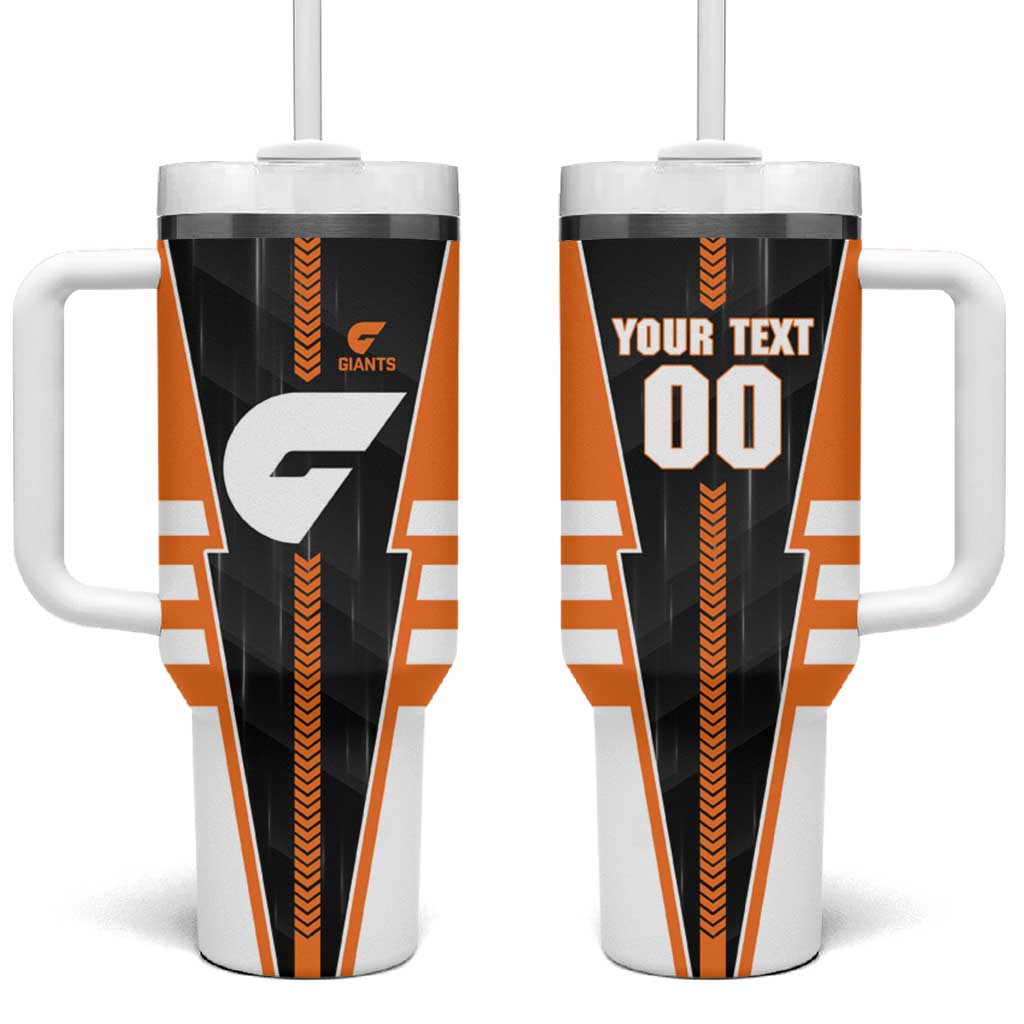 Personalized Greater Western Sydney Giants Tumbler With Handle Modern Geometric Sports Graphic Style