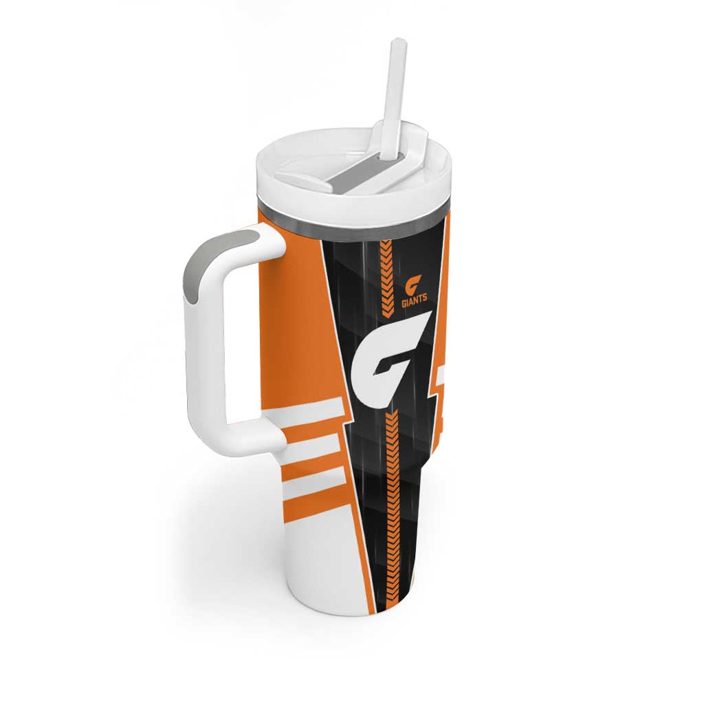 Personalized Greater Western Sydney Giants Tumbler With Handle Modern Geometric Sports Graphic Style