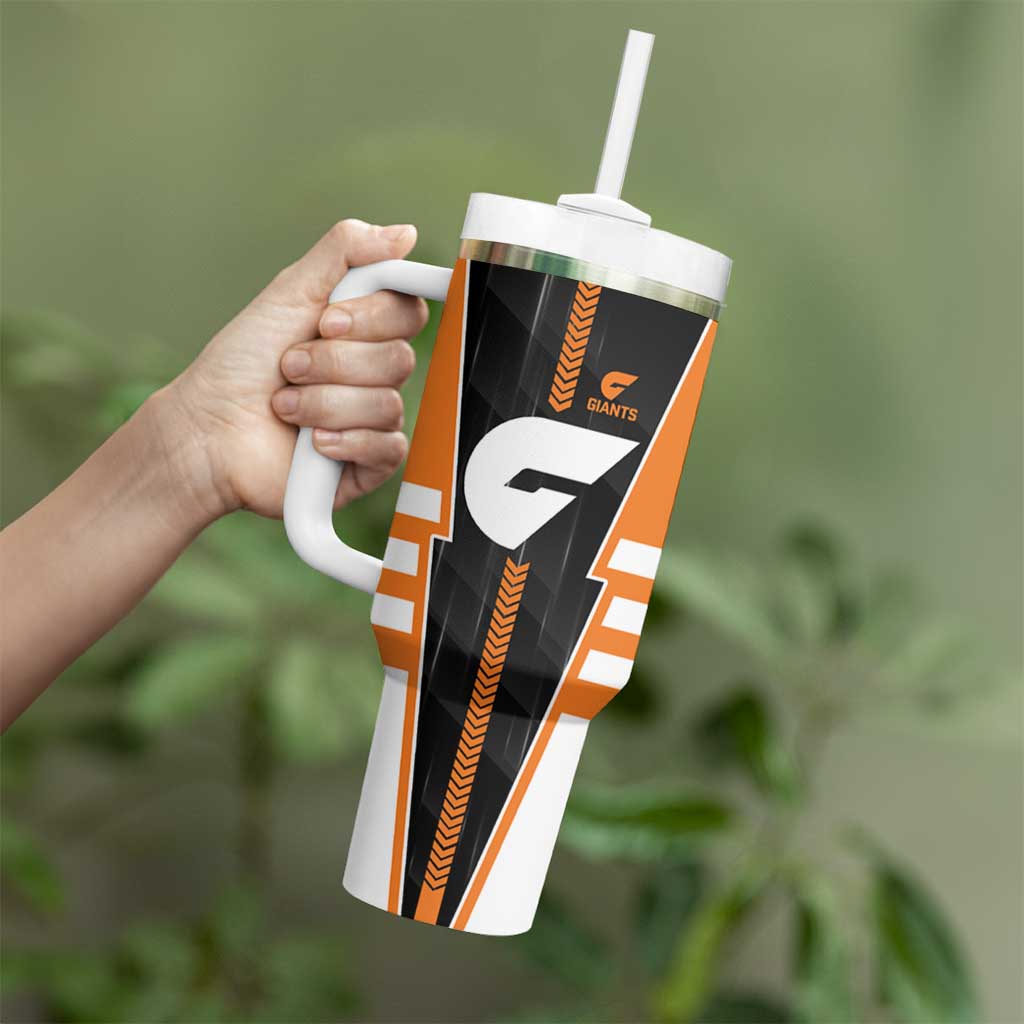 Personalized Greater Western Sydney Giants Tumbler With Handle Modern Geometric Sports Graphic Style
