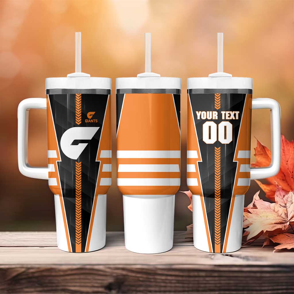 Personalized Greater Western Sydney Giants Tumbler With Handle Modern Geometric Sports Graphic Style