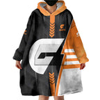Personalized Greater Western Sydney Giants Wearable Blanket Hoodie Modern Geometric Sports Graphic Style