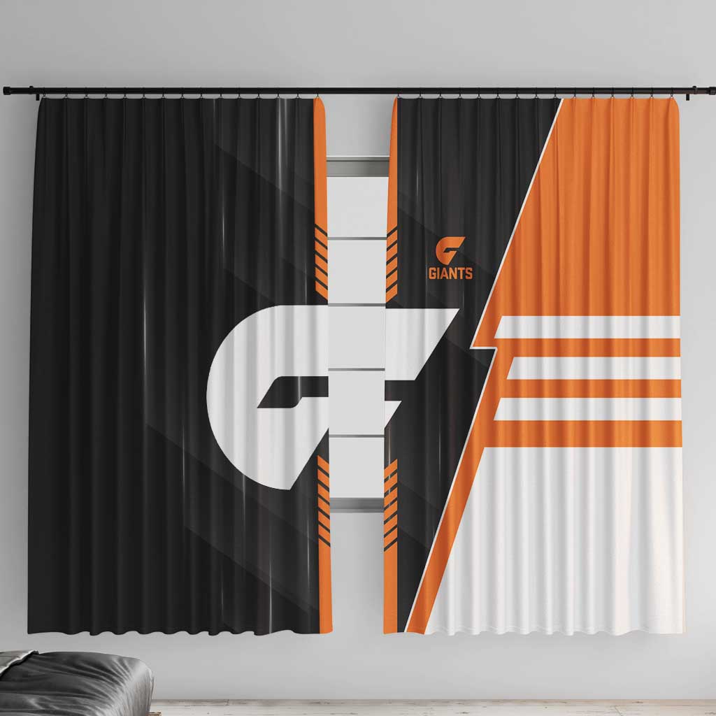 Greater Western Sydney Giants Window Curtain Modern Geometric Sports Graphic Style