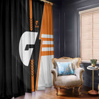 Greater Western Sydney Giants Window Curtain Modern Geometric Sports Graphic Style