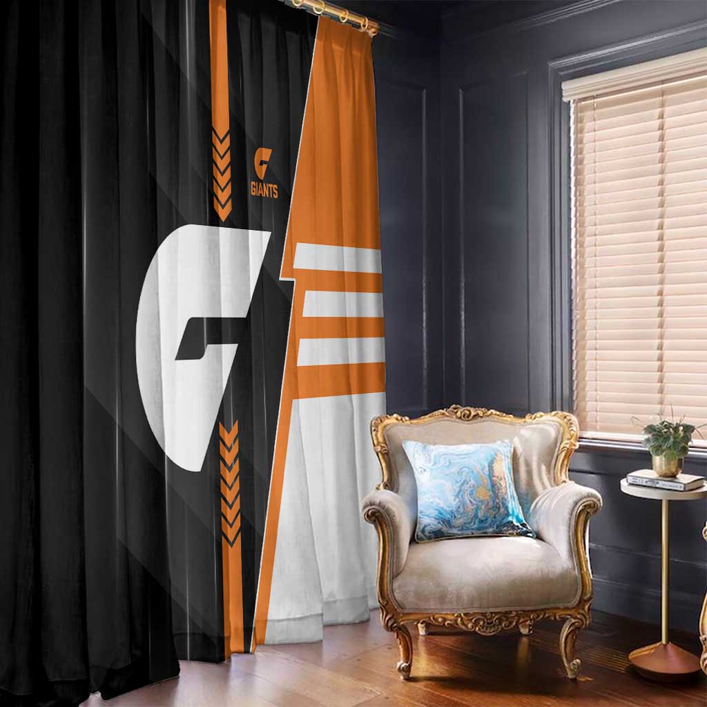 Greater Western Sydney Giants Window Curtain Modern Geometric Sports Graphic Style