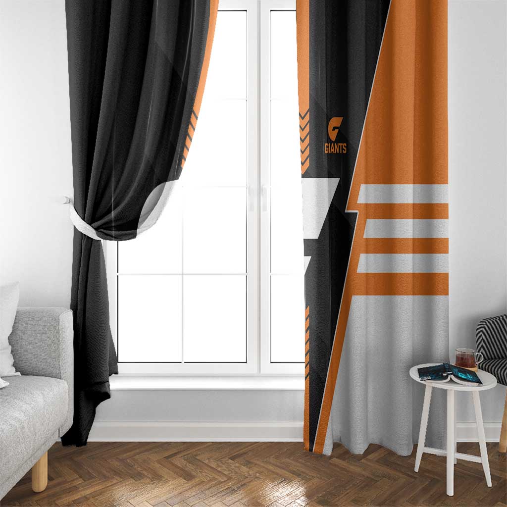 Greater Western Sydney Giants Window Curtain Modern Geometric Sports Graphic Style
