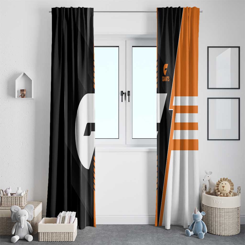 Greater Western Sydney Giants Window Curtain Modern Geometric Sports Graphic Style