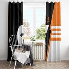 Greater Western Sydney Giants Window Curtain Modern Geometric Sports Graphic Style