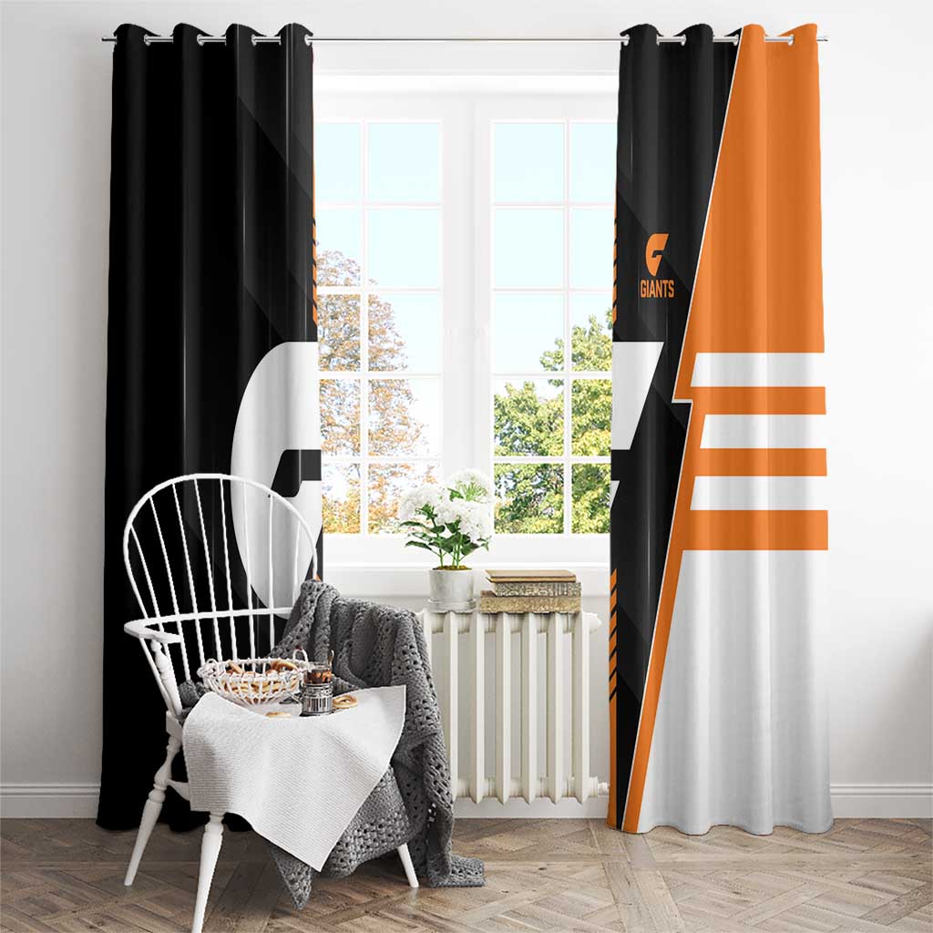 Greater Western Sydney Giants Window Curtain Modern Geometric Sports Graphic Style