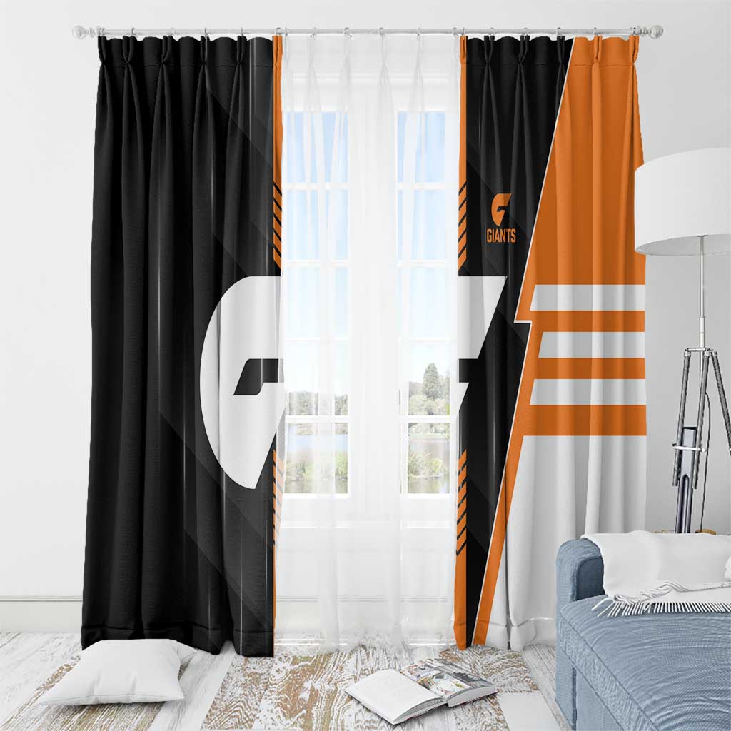 Greater Western Sydney Giants Window Curtain Modern Geometric Sports Graphic Style