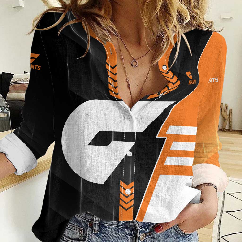 Personalized Greater Western Sydney Giants Women Casual Shirt Modern Geometric Sports Graphic Style