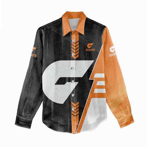 Personalized Greater Western Sydney Giants Women Casual Shirt Modern Geometric Sports Graphic Style