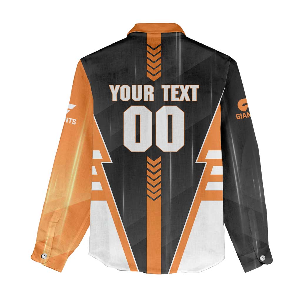 Personalized Greater Western Sydney Giants Women Casual Shirt Modern Geometric Sports Graphic Style