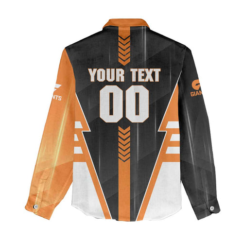 Personalized Greater Western Sydney Giants Women Casual Shirt Modern Geometric Sports Graphic Style