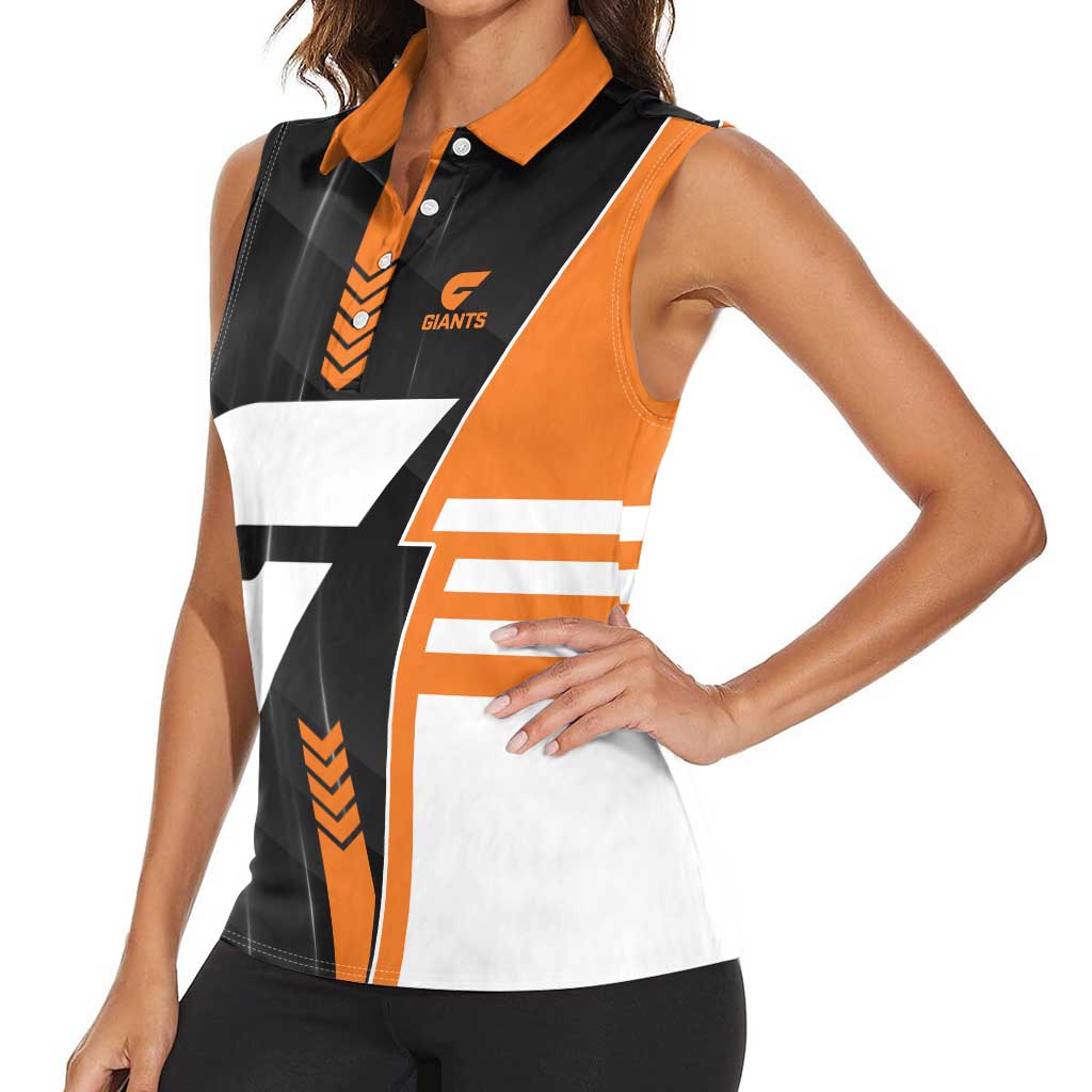 Personalized Greater Western Sydney Giants Women Sleeveless Polo Shirt Modern Geometric Sports Graphic Style