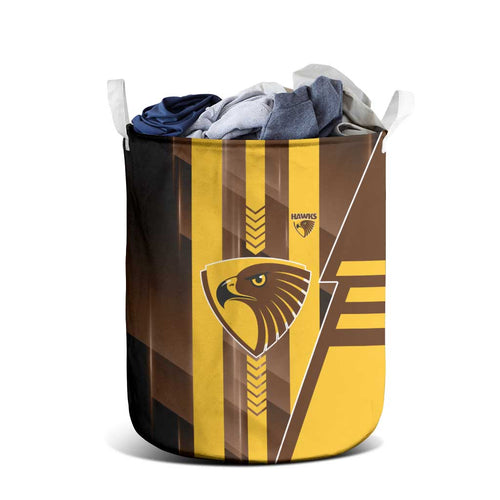 Hawthorn Hawks Laundry Basket Modern Geometric Sports Graphic Style