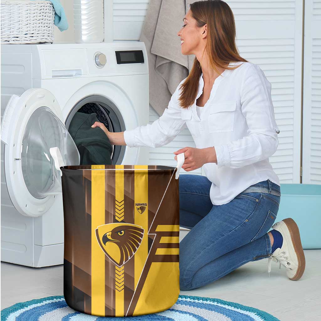 Hawthorn Hawks Laundry Basket Modern Geometric Sports Graphic Style