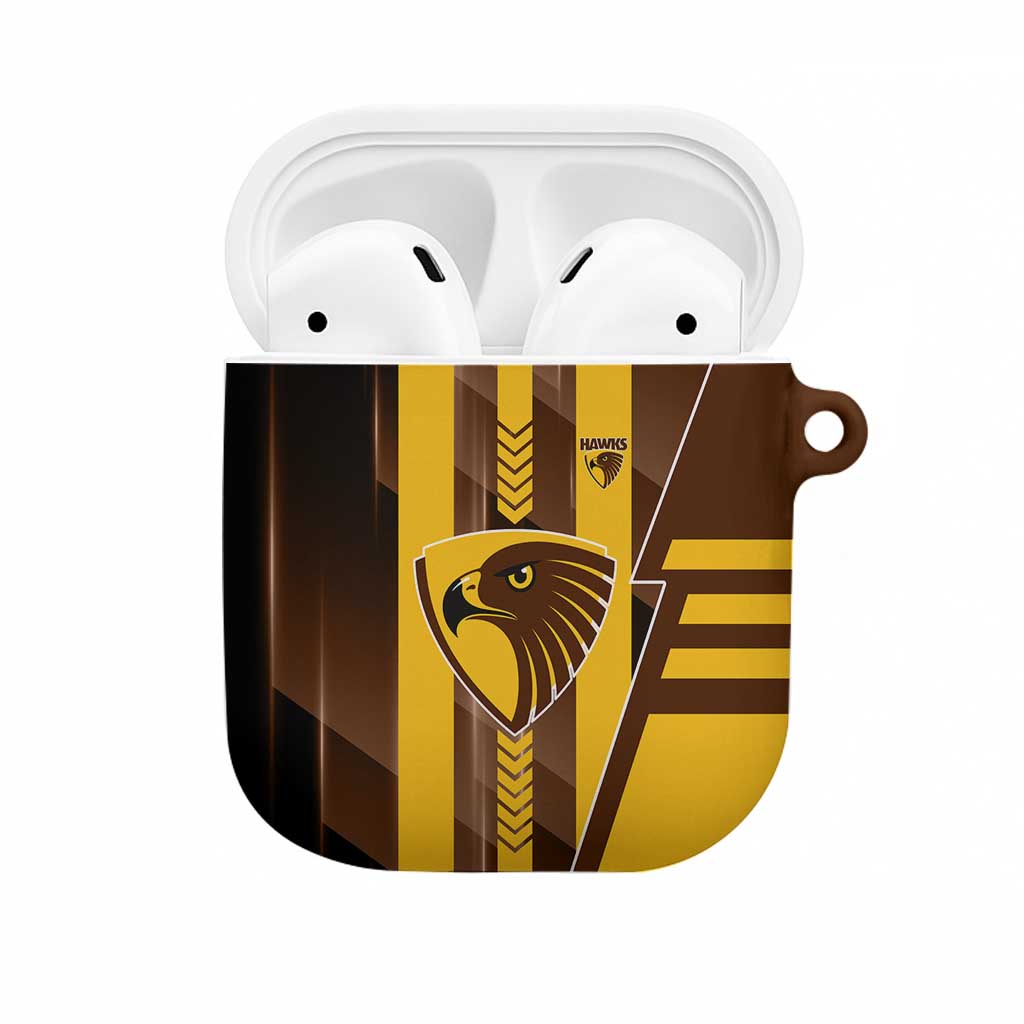 Hawthorn Hawks AirPods Case Modern Geometric Sports Graphic Style