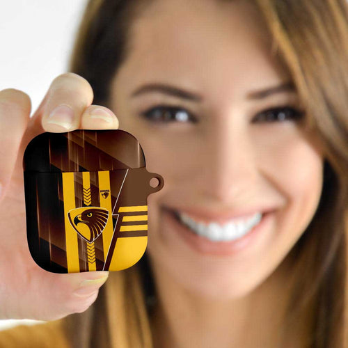 Hawthorn Hawks AirPods Case Modern Geometric Sports Graphic Style