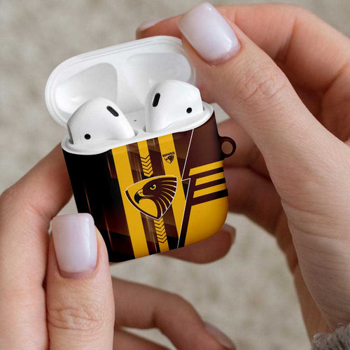 Hawthorn Hawks AirPods Case Modern Geometric Sports Graphic Style