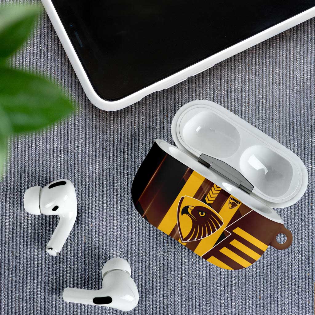 Hawthorn Hawks AirPods Case Modern Geometric Sports Graphic Style