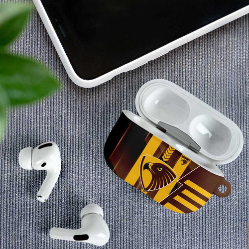 Hawthorn Hawks AirPods Case Modern Geometric Sports Graphic Style