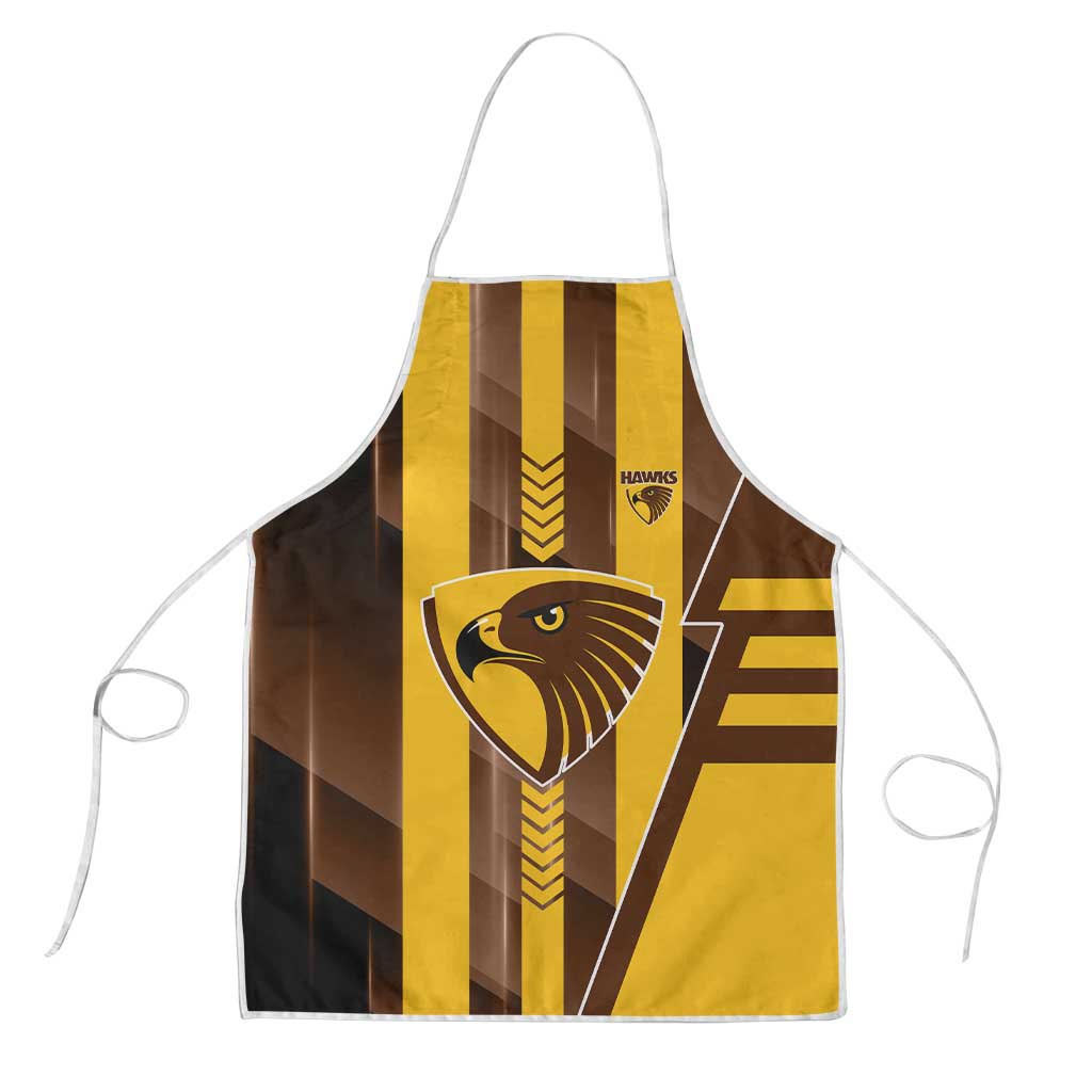 Hawthorn Hawks Apron Modern Geometric Sports Graphic Style