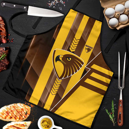 Hawthorn Hawks Apron Modern Geometric Sports Graphic Style