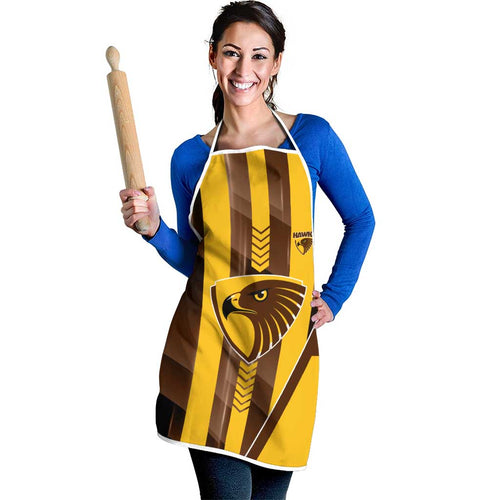 Hawthorn Hawks Apron Modern Geometric Sports Graphic Style